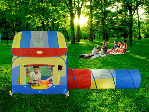 Children Playhouse Play Tent with Tunnel For Boys/Girls, Indoor/Outdoor